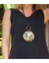 COLLIER PENDENTIF EN BRONZE PATINÉ