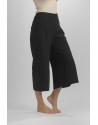 PANTALON JUPE CULOTTE AXEL EN LIN LAINE NOIR (Délai 15 jours)
