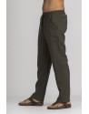 PANTALON EN LIN VERT SAPIN JULES