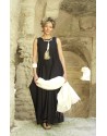 ROBE LONGUE NOIRE EN LIN et TENCEL