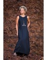 ROBE OLGA LONGUE EN LIN TENCEL NOIR