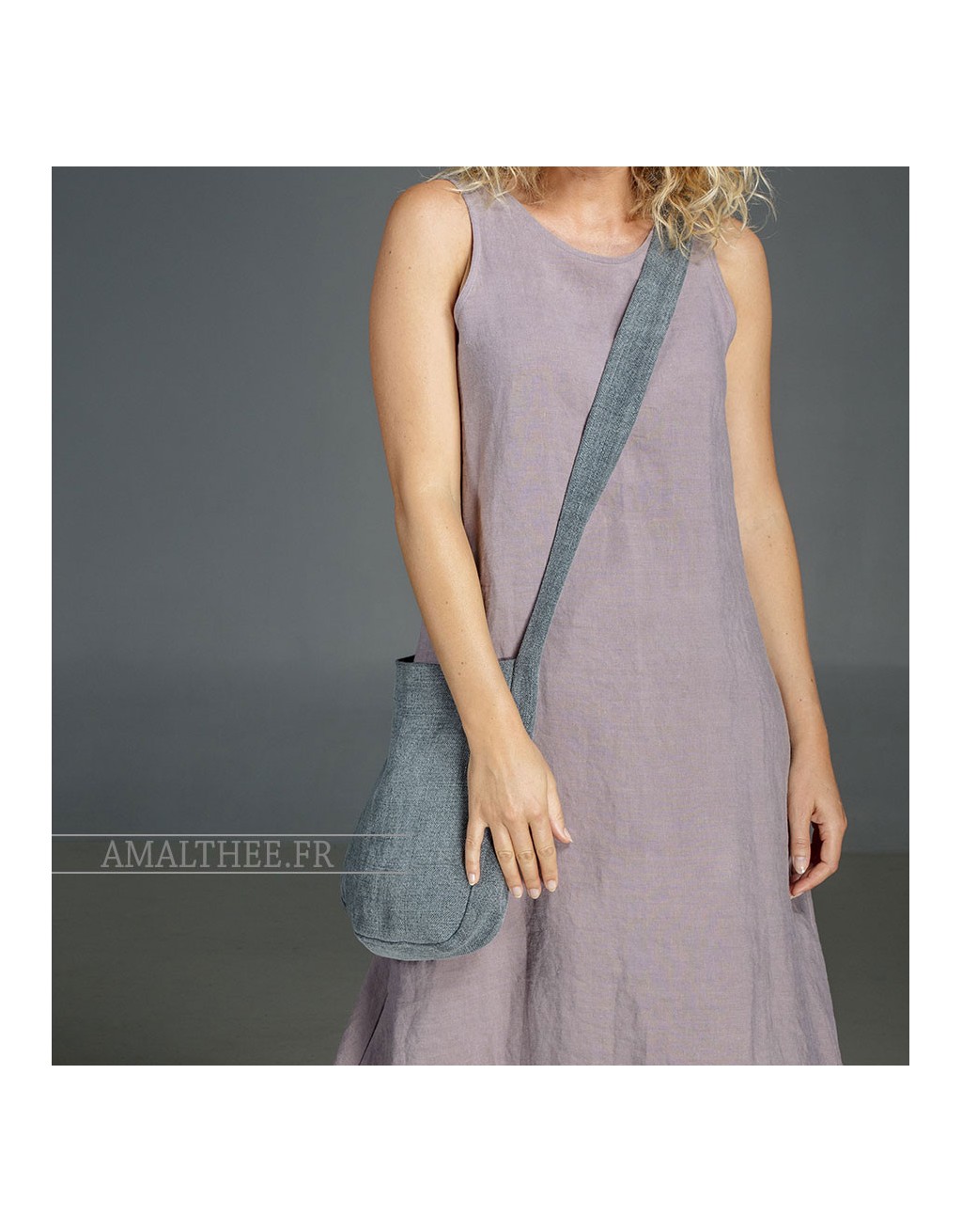 Sac en lin couleur gris ardoise Sac en lin couleur gris ardoise
