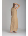 ROBE OLGA EN LIN BEIGE SABLE VERSION LEGERE