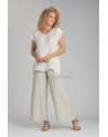 TOP SELENE EN VOILE DE LIN BLANC CASSE