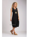 ROBE NOIRE ELENA EN LIN TENCEL