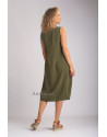 ROBE ELENA EN LIN TENCEL VERT KAKI